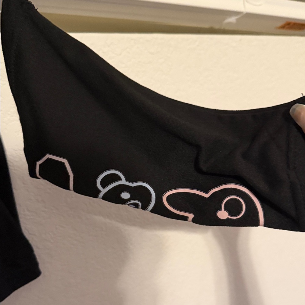 ROMWE Black and Blue Graphic Long Sleeve Kids Tee - Picture 3 of 6
